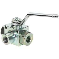 3-WAY BALL VALVE BSP 1/4 500BAR T-SHAPE 3BK04-T
