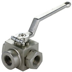 3-WAY BALL VALVE BSP 1/2 500BAR L-SHAPE 3BK08