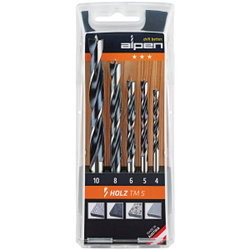 TRÄBORRSATS 5-PCS 4-10MM HOLZ AL601121