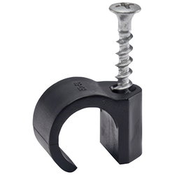 CABLE CLIPS WITH SCREW 10-14MM BLACK 100 PCS AM0021A