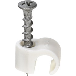 CABLE CLIPS WITH SCREW 10-14MM WHITE 100 PCS AM0022A