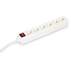 GRENUTTAG 6-VÄGS 3M VIT MED STRÖMBRYTARE AM0055