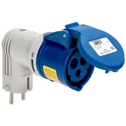 ÖVERGÅNGADABTER 16A SCHUKO / 3-POL PCE AM0185