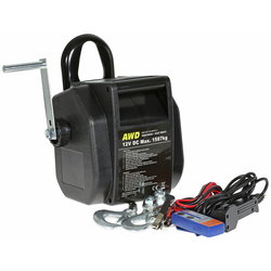 BÅTVINSCH 12V / 350W 1587KG FJÄRRKONTROLL AWD1587