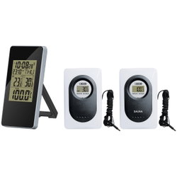 THERMOMETER INDOOR/OUTDOOR WIRELESS 3-SENS SAUNA CRX508A