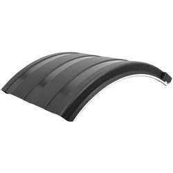 STÄNKSKÄRM 690X1000MM VÄNSTER HALVRÖK SVART DOM1465L
