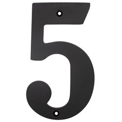 HUSNUMMER FEM 150MM MÄSSING/SVART FIX1305