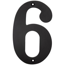 HUSNUMMER SEX 150MM MÄSSING/SVART FIX1306