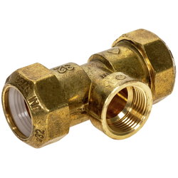 KOPPLING T-RÖR 40- 1 1/4" -40MM  MÄSSING PLAST-JÄR FIX18033