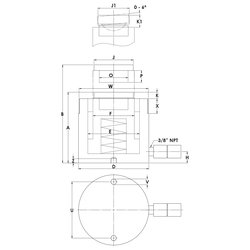 HYDRAULIC CYLINDER 30.9TON 75/100 1-ACT GCH003