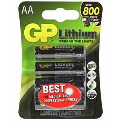 BATTERI 1,5V AA LITHIUM 4ST GP103154