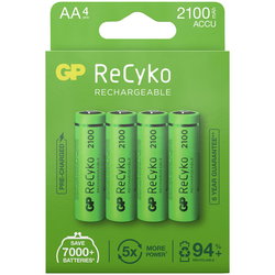 LADDNINGSBART BATTERI 1,2V AA 2100MAH RECYKO 4ST GP201212