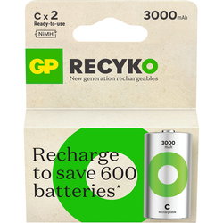 LADDNINGSBART BATTERI 1,2V C 3000MAH RECYKO 4ST GP201249