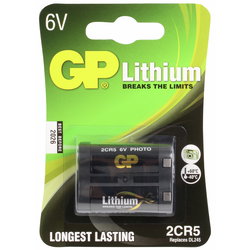 BATTERI FOTO 6V 2CR5 LITHIUM 1ST GP3700