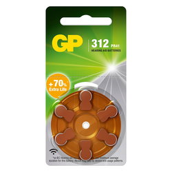 HÖRAPPARATSBATTERIER ZA312/AR41 6ST GPAR41