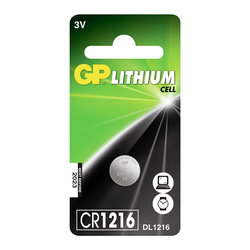KNAPPCELLSBATTERI 3V CR1216 LITHIUM 1ST GPCR1216