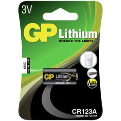 BATTERI FOTO 3V CR123A LITHIUM 1ST GPCR123A