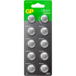 KNAPPCELLSBATTERI 3V CR2032 LITHIUM 10ST GPCR2032-C10