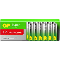 BATTERY AAA/LR03 SUPER ALKALINE 12 PCS GPKAMPAAA