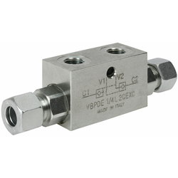 KAKSOISLUKKOVENTTIILI 1/4 VBPDE-L L12 PUTKILIITIN H80090