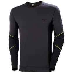 ALUSPAITA S MUSTA/T.HARMAA HH LIFA MERINO CREWNEC HH75106-999-S