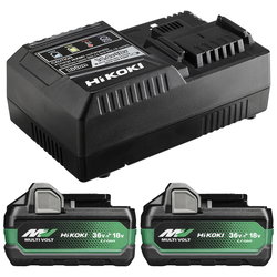 AKKUPAKETTI 36V 2 X BSL36A18X + LATURI UC18YSL3 MV HI68020923