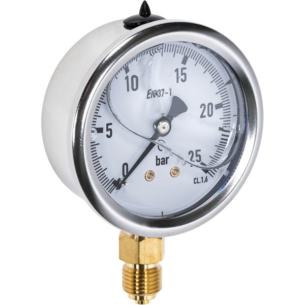 PRESSURE GAUGE 25BAR 63MM 1/4 DOWN MOUNTING - HPM63025AK - IKH