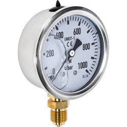 MANOMETER 1000BAR 63MM 1/4 BOTTEN FÄSTE HPM631000AK