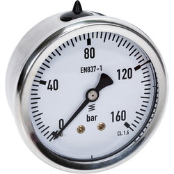 MANOMETER 160BAR 63MM 1/4 BAKRE FÄSTE HPM63160TK
