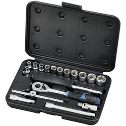 HYLSNYCKELSATS 1/4" 19DELAR 4-14MM HEX IKH6408