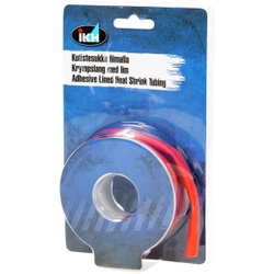 HEAT SHRINK TUBING ADHESIVE  9,5MM 1,22M RED IKH6633
