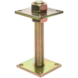 ADJUSTABLE POST BASE M30 100X100 200MM JSP30200