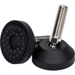 ADJUSTABLE FEET RUBBER FOOT M10X30 2PCS KH01051