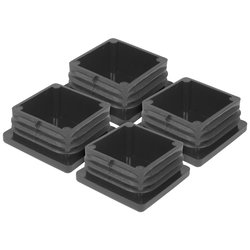PLUG FOR PIPE 40X40 BLACK 4PC BLACK KH01214A