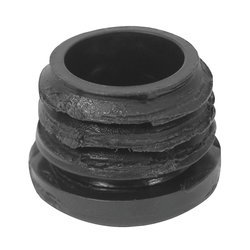 PLASTIC PLUG 22MM ROUND BLACK KH01243