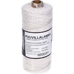 SNÖRE BOMULL 100G/100M VIT MAN689031
