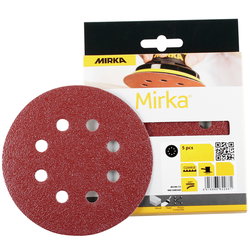 SLIPRONDELL 125MM 8H P240 RÖD 5ST MIR135