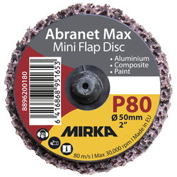 ABRANET MAX MINI LAMELLSKIVA P80 50MM MED SNABBFÄS MIR1953