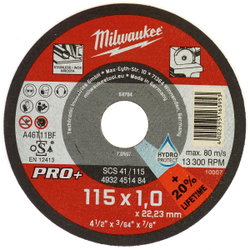 KAPSKIVA 115X1,0MM PRO+ SCS 41 INOX 200ST MW451485
