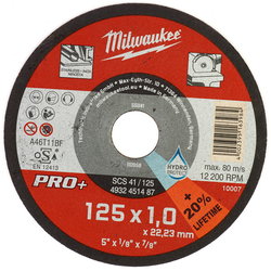 KAPSKIVA 125X1,0MM PRO+ SCS 41 INOX 200ST MW451488