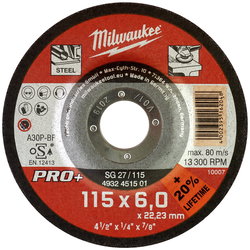 GRINDING WHEEL 115X6,0X22,2MM PRO+ SG 27 MW451501