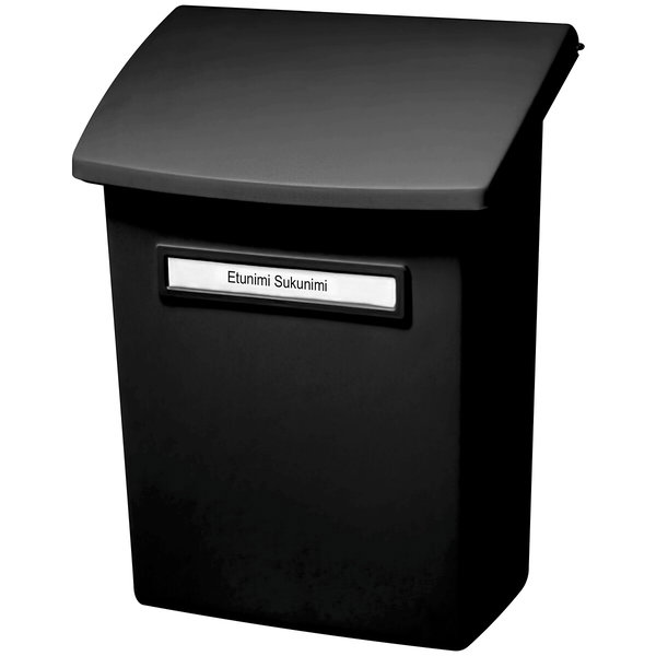 POSTLÅDA SVART MED INNERLOCK OX018B
