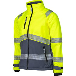 DAM SOFTSHELLJACKA 2XS MISA HI-VIS GUL/GRÅ PAT614K-2XS