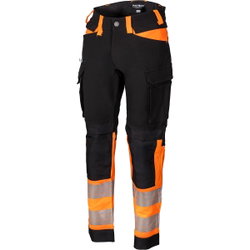 NAISTEN STRETCHHOUSU L LENI HI-VIS ORANSSI/MUSTA PAT616O-L