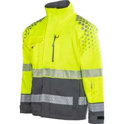HUOMIOTAKKI 2XS DILAN HI-VIS KELT./HARM. 2LK PAT617K-2XS