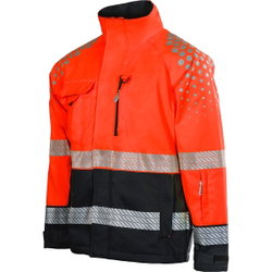 HUOMIOTAKKI L DILAN HI-VIS PUNAINEN/MUSTA 2LK PAT617P-L