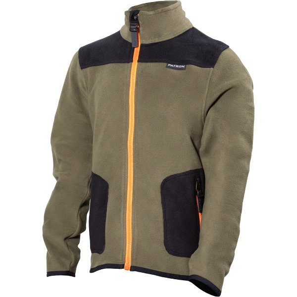 KIDS FLEECE JACKET 140CM LYNX  ARMY/BLACK PAT626LH-140
