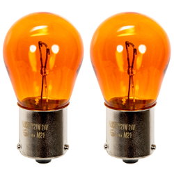 GLÖDLAMPA BAU15S PY21W 24V GUL 2ST PD13498K