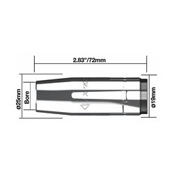GASMUNSTYCKE 16MM XP8 PARWELD PWXP2002-16