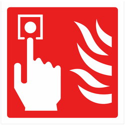 BRANDSKYLT BRANDLARMSKNAPP 200X200MM TRA037